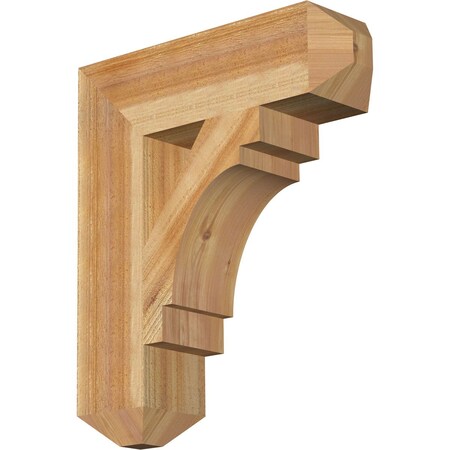Ekena Millwork Merced Craftsman Rough Sawn Bracket, Western Red Cedar, 6"W x 22"D x 26"H BKT06X22X26MRC04RWR
